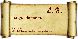 Lungu Norbert névjegykártya
